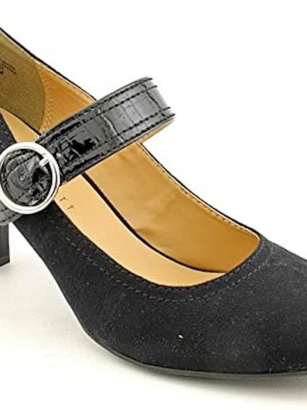 Karen Scott Tessa Black Patent Suede Mary Jane Pump NEW
